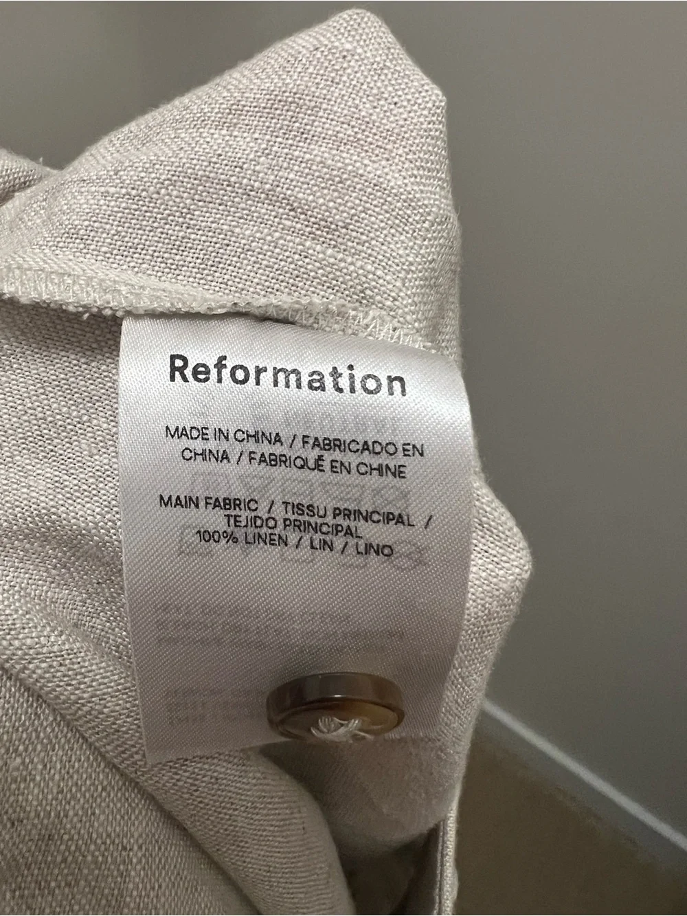 Reformation Petites Vesta Pant Petite - Natural - Size 2P